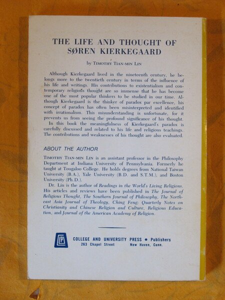 Life and Thought of Soren Kierkegarrd