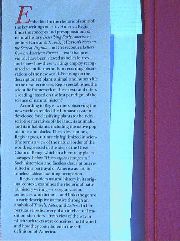 Describing Early America. Bartram, Jefferson, Crevecoeur, and the Rhetoric of …