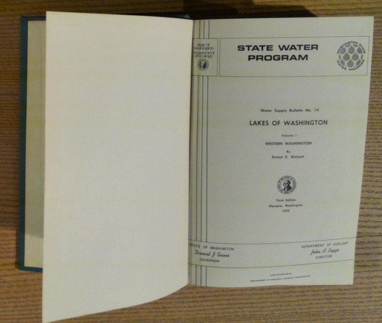 Lakes of Washington: Volume I, Western Washington (Water Supply Bulletin …