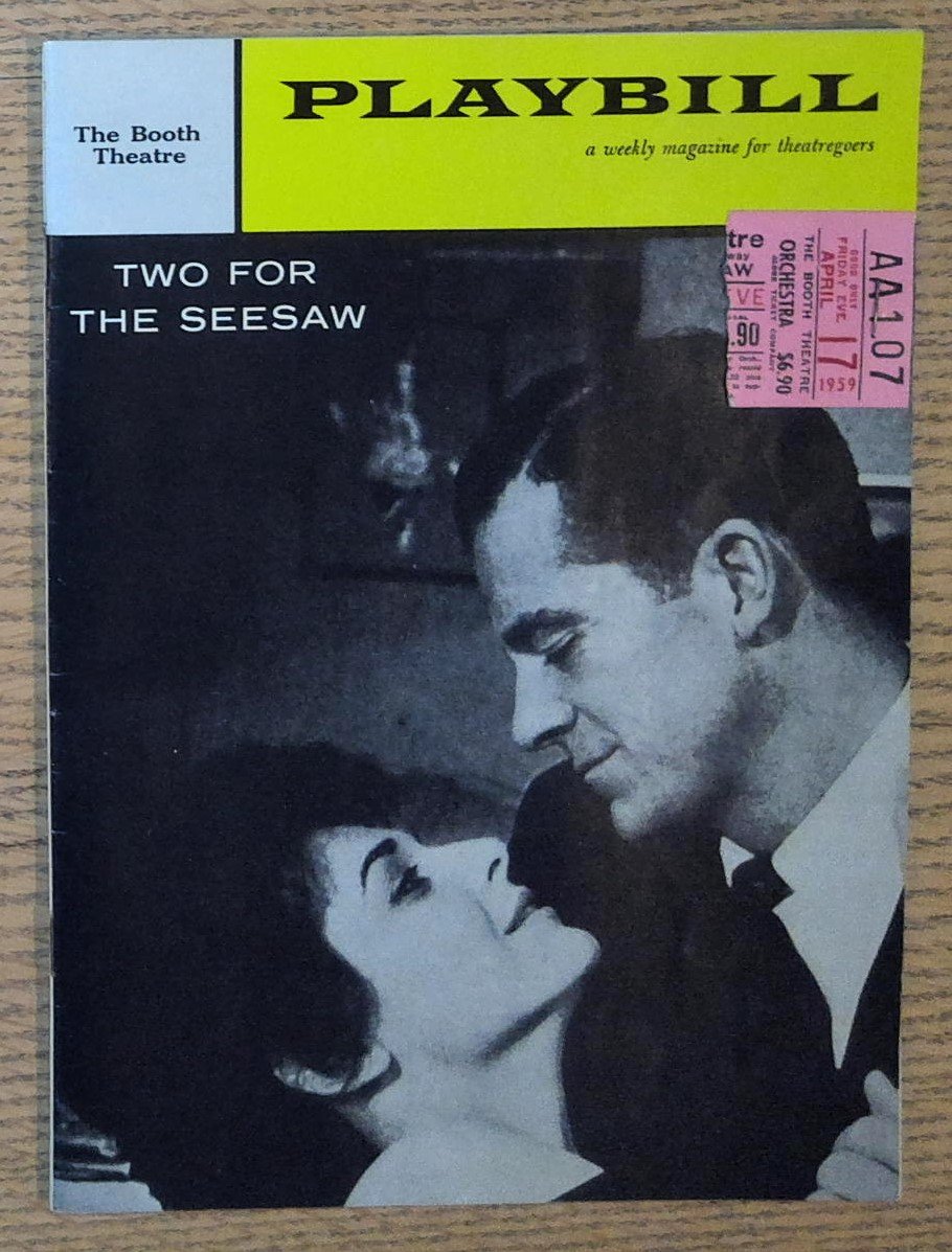 Playbill: a Weekly Magazine for Theatergoers: Two for the Seesaw