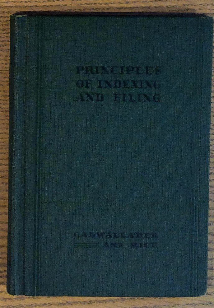 Principles of Indexing and Filing