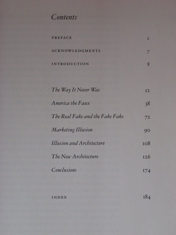 The Unreal America: Architecture and Illusion