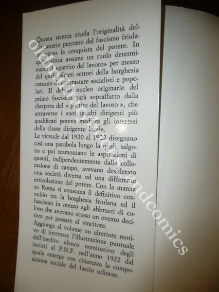 BORGHESIA E FASCISMO IN FRIULI NEGLI ANNI 1920-1922 ANNA MARIA …
