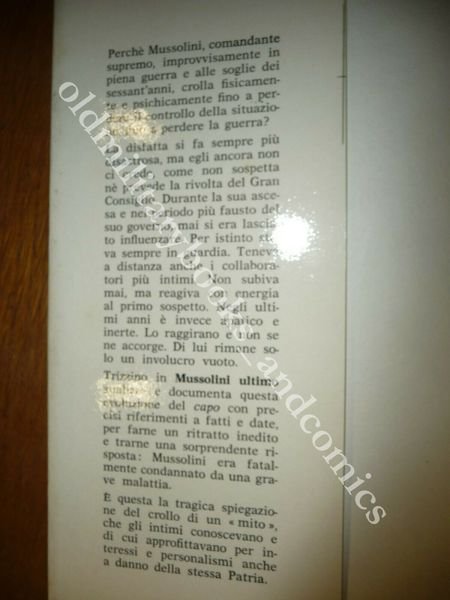 MUSSOLINI ULTIMO TRIZZINO ANTONINO GLI ULTIMI ANNI DI MUSSOLINI I^ …
