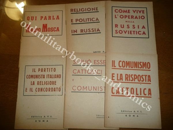 6 FASCICOLI ED A.V.E. DI PROPAGANDA ANTICOMUNISTA SERIE COMPLETA 1949?