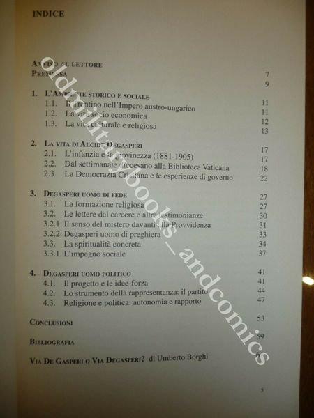 RELIGIONE E POLITICA IN ALCIDE DE GASPERI ALDO TENAGLIA LA …