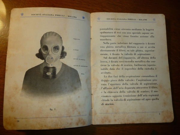 LA MASCHERA PIRELLI TIPO S.I.P. 1 APPROVATA DAL SERVIZIO CHIMICO …