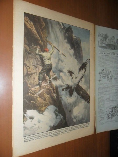 ALPINISTA ATTACCATO DA RAPACE AL MUROLUNGO VELINO L'AQUILA ABRUZZO 1932