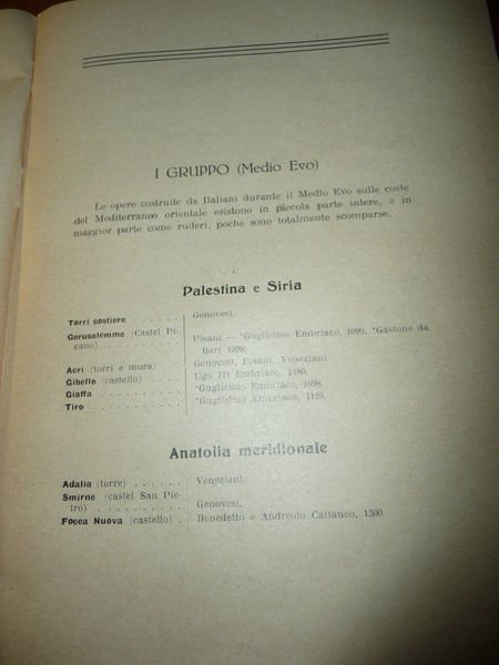 ELENCO E CARTA DELLE LOCALITA OVE OPERARONO INGEGNERI MILITARI ITALIANI …