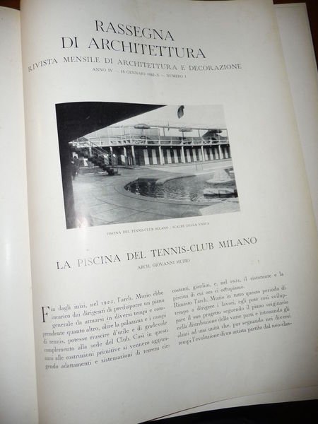 RASSEGNA DI ARCHITETTURA RIVISTA MENSILE DI ARCHITETTURA E DECORAZIONE ANNO …