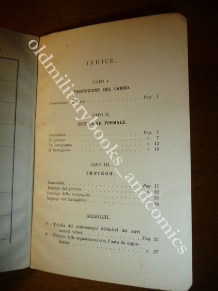 ISTRUZIONE PROVVISORIA SUI CARRI ARMATI VELOCI CV33 POI L3/33 EDIZIONE …