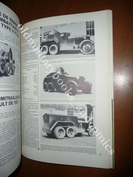 LES ENGINS BLINDES FRANCAIS 1920-1945 PIERRE TOUZIN 1976 CHARS TANK …