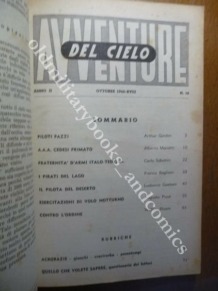AVVENTURE DEL CIELO RACCOLTA DI TRE NUMERI DEL 1940 SET …