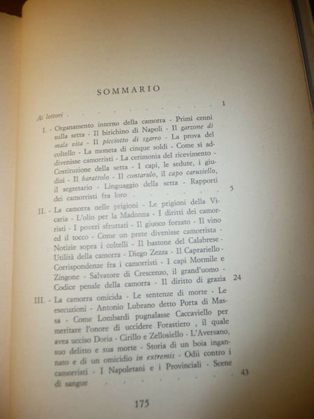 LA CAMORRA NOTIZIE STORICHE RACCOLTE E DOCUMENTATE MARCO MONNIER ristampa