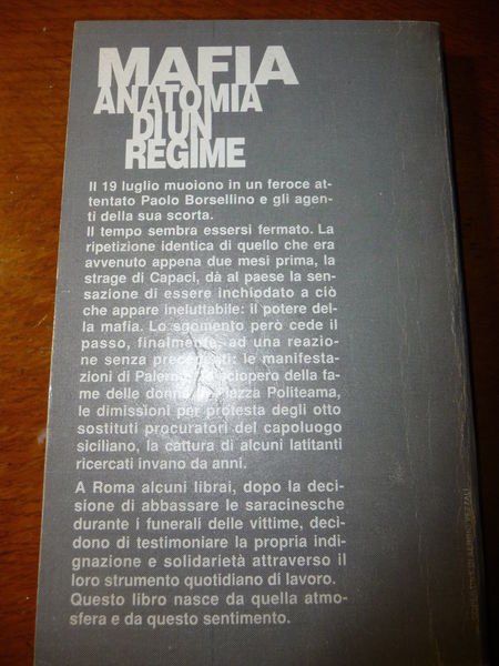 MAFIA ANATOMIA DI UN REGIME PAOLO BORSELLINO STRAGE DI CAPACI