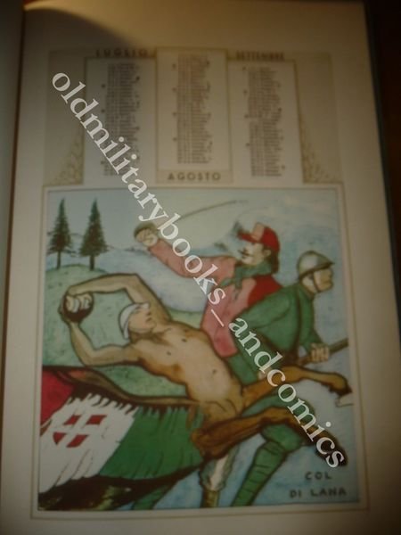 CALENDARIO 52° REGGIMENTO FANTERIA CACCIATORI DELLE ALPI 1940 CON CORDONE