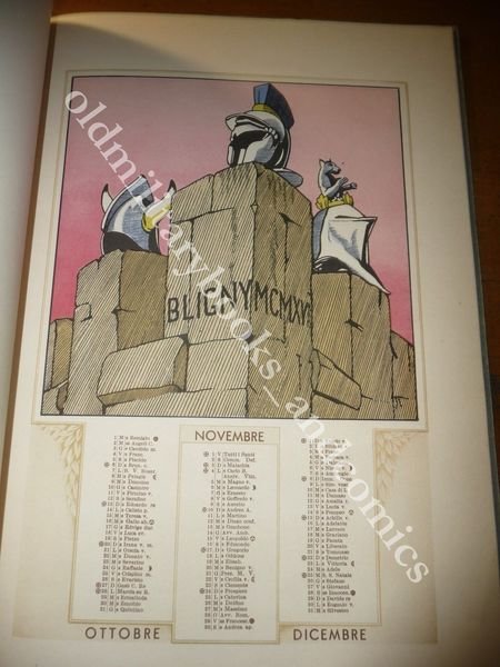 CALENDARIO 52° REGGIMENTO FANTERIA CACCIATORI DELLE ALPI 1940 CON CORDONE
