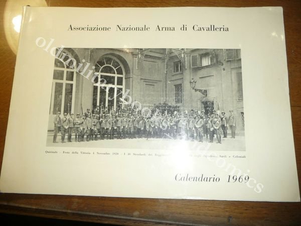 CALENDARIO ASSOCIAZIONE NAZIONALE ARMA DI CAVALLERIA 1969 CON DEDICA BUONO