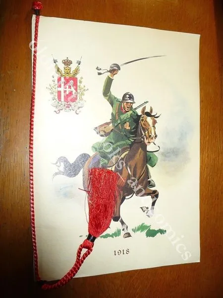CALENDARIO REGGIMENTO PIEMONTE CAVALLERIA 1968 CON DEDICA ELENCO U e …