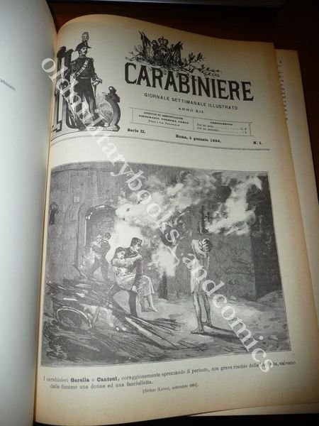 CARABINIERE 1884 RISTAMPA ANASTATICA DEL GIORNALE SETTIMANALE ILLUSTRATO CC.RR.