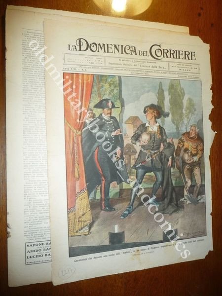 CARABINIERI SEQUESTRANO TESCHI PIEMONTE POMPIERI SALVANO SIGNORA A MILANO 1911