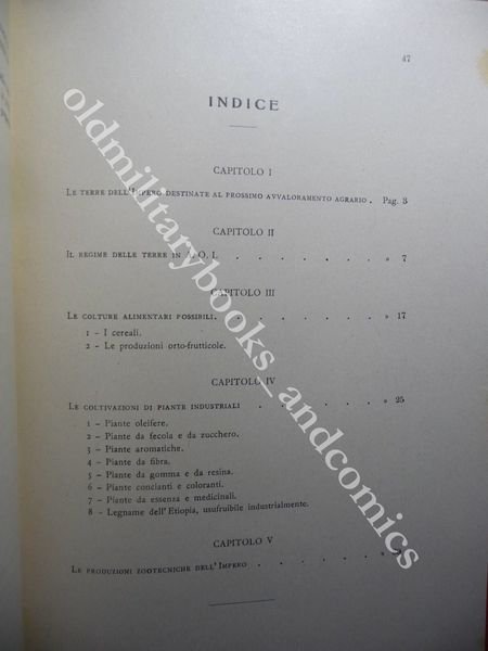 AGRICOLTURA E PASTORIZIA IN A.O.I. CARLO MANETTI CEREALI FRUTTA OLIO …