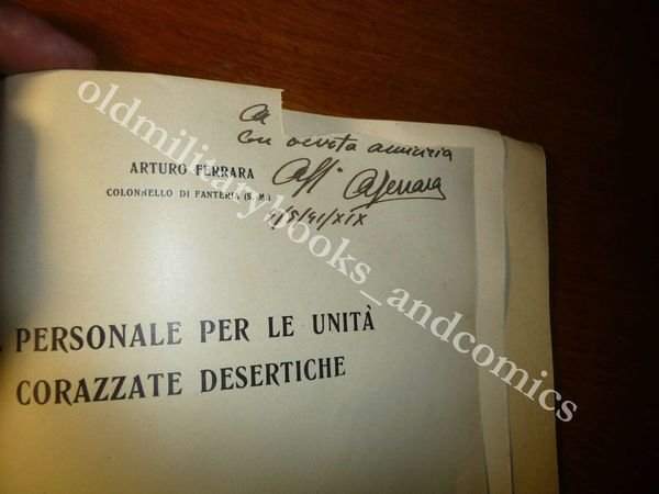 IL PERSONALE PER LE UNITA CORAZZATE DESERTICHE ARTURO FERRARA RIVISTA …