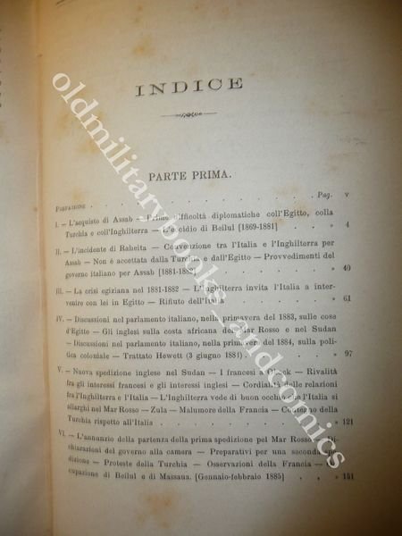 LA SPEDIZIONE DI MASSAUA NARRAZIONE DOCUMENTATA DI LUIGI CHIALA ASSAB …