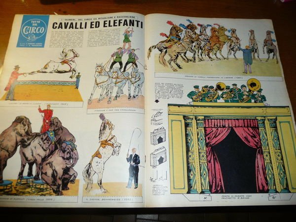 TUTTO SUL CIRCO IL CIRCO ANNI '60 CAVALIERI ELEFANTI PORTA …