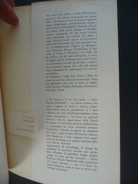 CIVILTA SEPOLTE CERAM EINAUDI 1955 VIII^ Ed. AFFASCINANTE RIEVOCAZIONE DI …