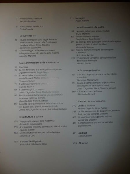 LA SFIDA DEI TRASPORTI IN CAMPANIA MOBILITA INTEGRATA E SVILUPPO …