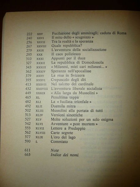 MUSSOLINI E L'AVVENTURA REPUBBLICANA GIOVANNI ARTIERI Vol. I°