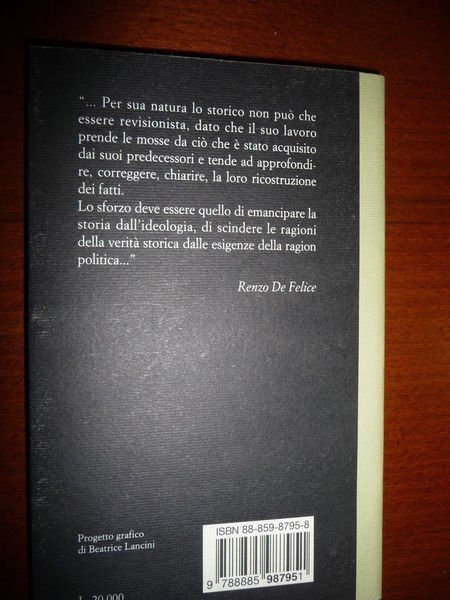 ROSSO E NERO RENZO DE FELICE LA REVISIONE DEL RUOLO …