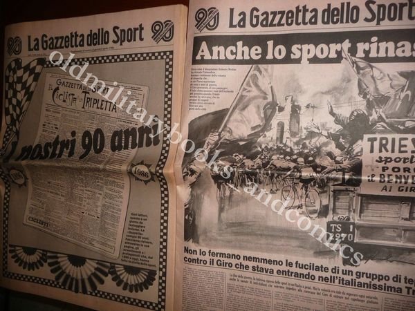 90° ANNIVERSARIO GAZZETTA DELLO SPORT TRIESTE COPPI K2 FERRARI MONDIALI …