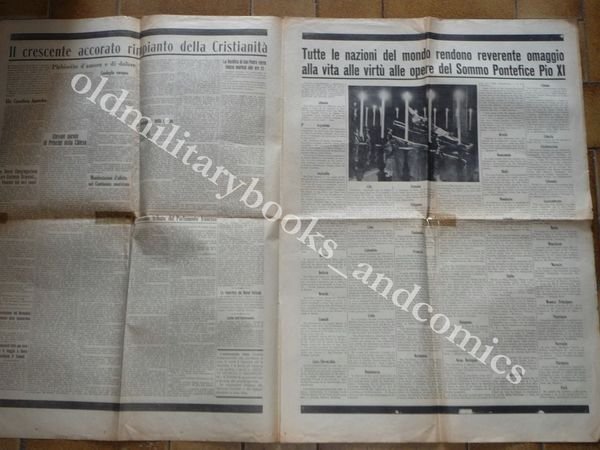 I FUNERALI DI PIO XI 14/02/1939 L'OSSERVATORE ROMANO PIETA DI …