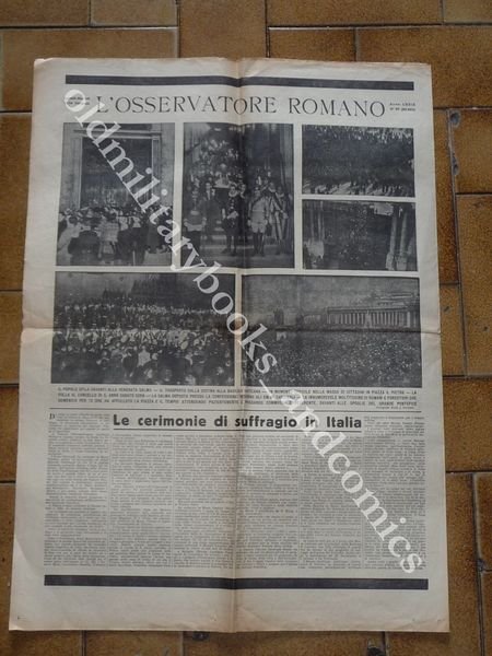 I FUNERALI DI PIO XI 14/02/1939 L'OSSERVATORE ROMANO PIETA DI …