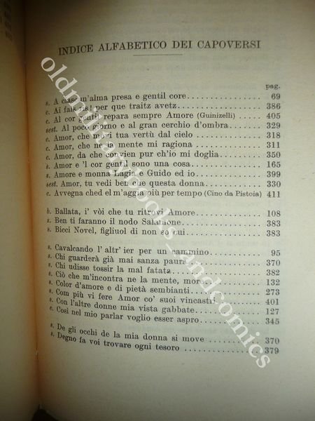 LA VITA NUOVA E IL CANZONIERE DANTE ALIGHIERI HOEPLI 1930 …