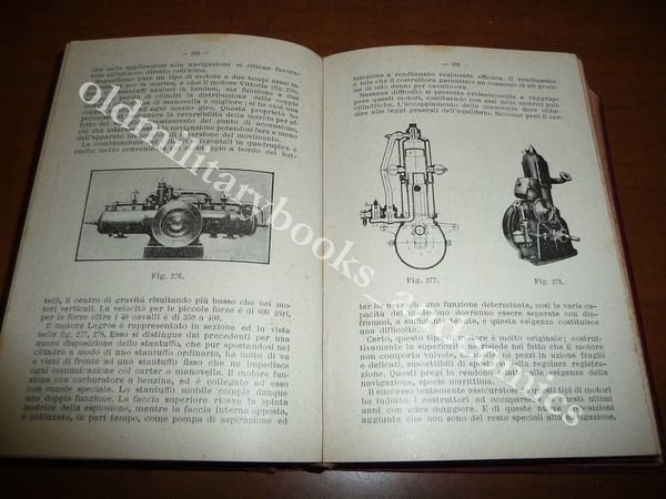 MOTORI A SCOPPIO AUTOMOBILE AUTOSCAFO AEROPLANO EGIDIO GARUFFA 1914 HOEPLI …