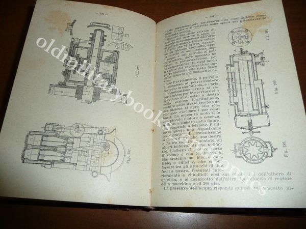 MOTORI A SCOPPIO AUTOMOBILE AUTOSCAFO AEROPLANO EGIDIO GARUFFA 1914 HOEPLI …