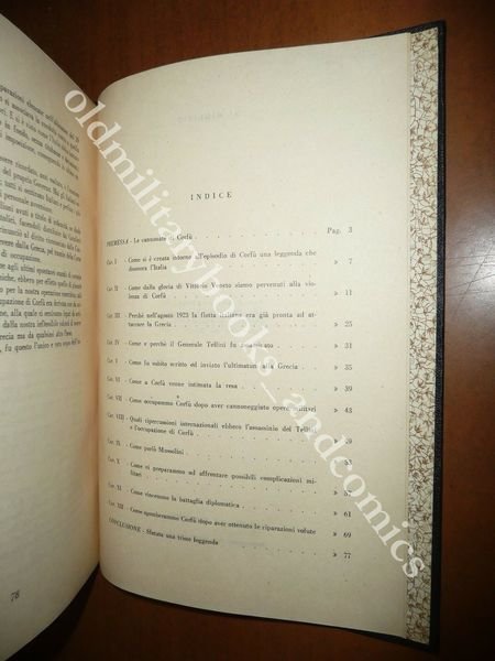 LA VERITA' SULLE CANNONATE DI CORFU' ANTONIO FOSCHINI 1953 MARINA …