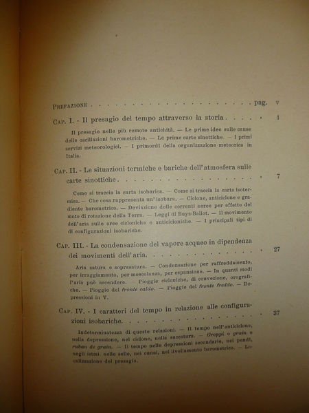 LA PREVISIONE DEL TEMPO TITO ALIPPI ZANICHELLI 1930