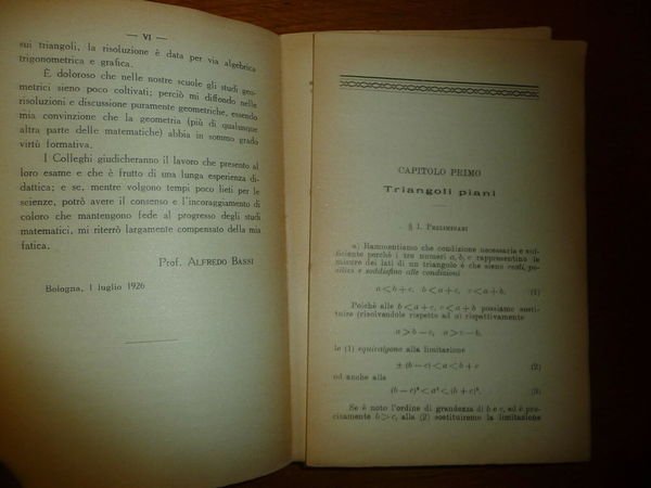 PROBLEMI DI MATEMATICA ELEMENTARE DOTT. ALFREDO BASSI GIUSTI 1926 I^ …