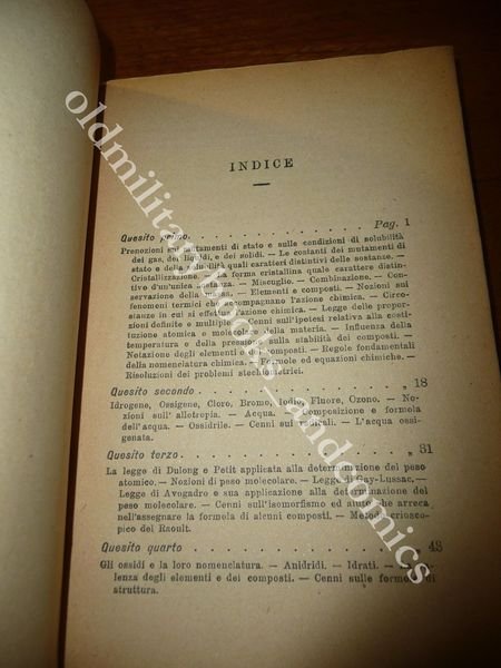 RIPETITORIO DI CHIMICA GABRIELE TASSINARI VOL. I E II 1920 …