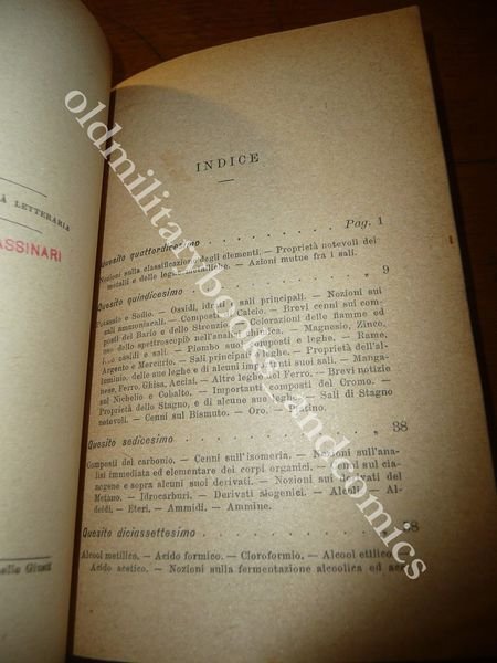 RIPETITORIO DI CHIMICA GABRIELE TASSINARI VOL. I E II 1920 …