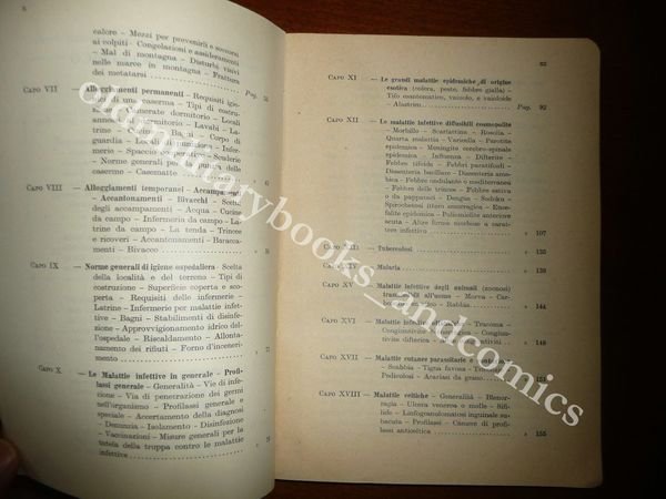 L'ISTRUZIONE PER L'IGIENE DEI MILITARI ALIMENTAZIONE ACQUA VESTIARIO IGIENE 1957