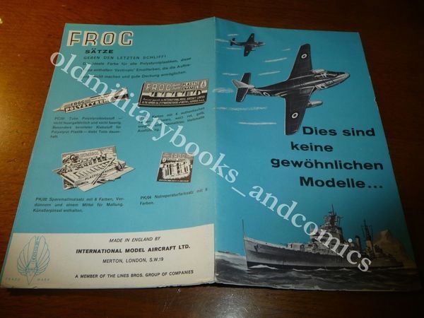 FROG CATALOGO DEPLIANT PIEGHEVOLE ANNI '60 AEREI NAVI CARRI ARMATI …