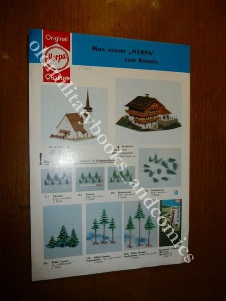 HERPA DEPLIANT PIEGHEVOLE NOVITA DEL 1968 ACCESSORI PER TRENI STAZIONI …