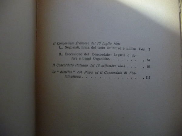 I CONCORDATI DI NAPOLEONE MARIO GORINO 1930 PAPA CONCORDATO FONTAINEBLEAU …