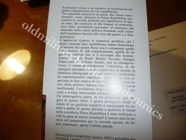 INTERVISTA ALLA PRIMA REPUBBLICA TAVIANI NAPOLITANO AMATO RETROSCENA DI 50 …