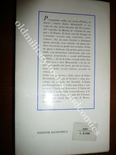 L'ITALIA DI GIOLITTI INDRO MONTANELLI LA FIGURA POLITICA DEL GRANDE …